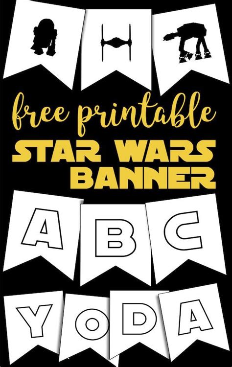 Free Printable Star Wars Birthday Banner